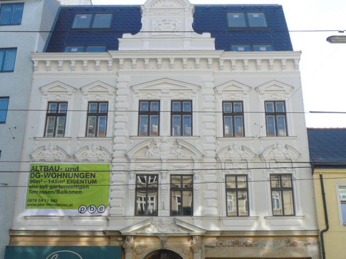 Sanierung Wohnhaus Ottakring – Ansicht der Fassade