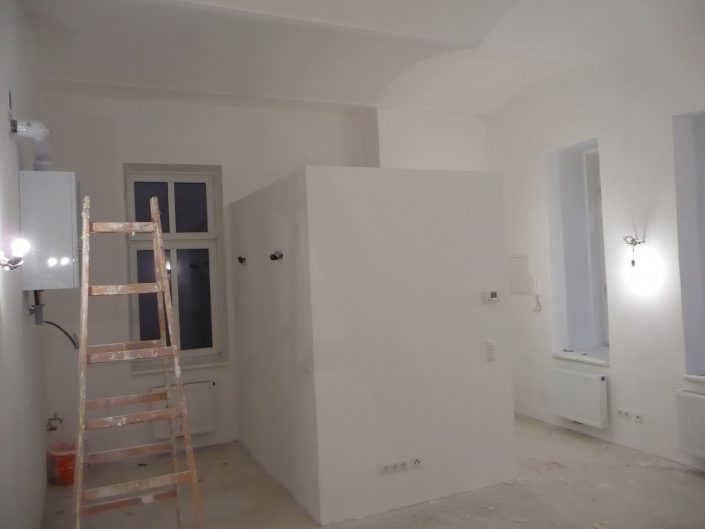 Sanierung Kleinwohnung – während des Ausbaus
