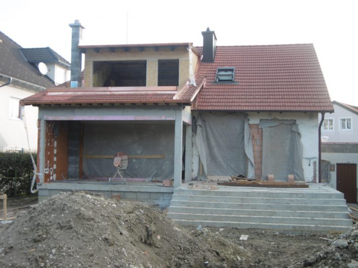 Umbau Einfamilienhaus Biedermannsdorf – Während der Bauphase
