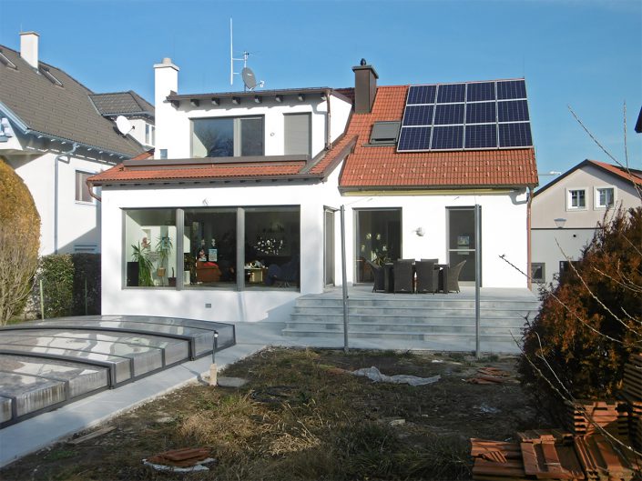 Umbau Einfamilienhaus Biedermannsdorf – Garten mit Terrasse