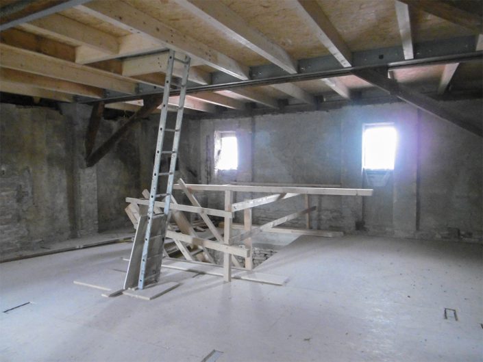 Umbau Waldorfschule Schönau – Innenausbau des Dachstuhls