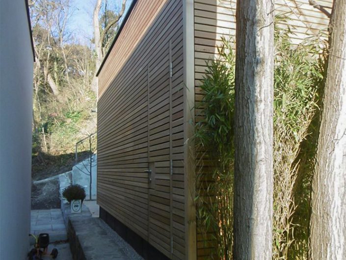 Altbauwohnung in Hernals – Rückseite der Sauna