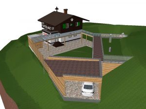 Visualisierung eines Wohnsitzes an der Rax